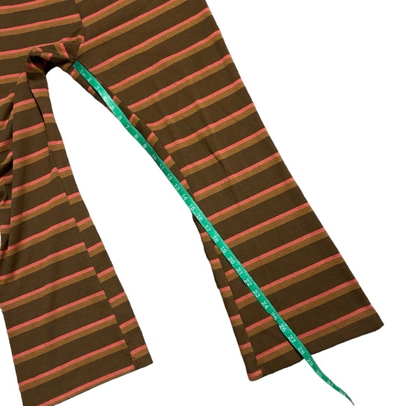 URBAN OUTFITTERS Brown/Multi Striped Naomi Knit Flare Pants L - Picture 10 of 15